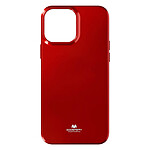 Mercury Coque pour iPhone 13 Mini Silicone Gel Flexible Effet Brillant  Rouge métallisé