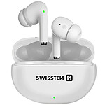 Swissten Écouteurs Bluetooth 5.0 Tactile Autonomie 15 h avec Câble de Charge USB-C Blanc