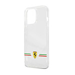 Ferrari Coque pour iPhone 13 Pro en TPU Antichocs modèle Italia Wings Transparent