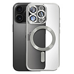 Avizar Coque MagSafe pour iPhone 16 Pro Silicone Contour Chromé