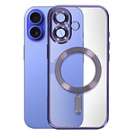 Avizar Coque MagSafe pour iPhone 16 Plus Silicone Contour Chromé Violet