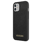 Guess Coque pour Apple iPhone 12 Mini Saffiano Noir