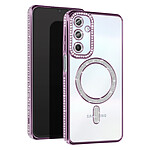 Avizar Coque Diamant pour Samsung Galaxy A25 MagSafe Contour Strass