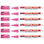 EDDING Marqueur Permanent 400 Rose Pointe Fine 1 mm x 6