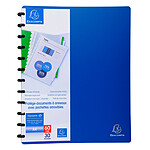 EXACOMPTA Protège-documents à anneaux et pochettes détachables 60 vues A4 Bleu x 4