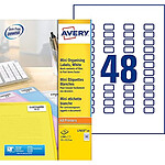 AVERY Boîte de 1200 étiquettes laser blanc 22X12,7 L7653-25 AVERY Boîte de 1200 étiquettes laser blanc 22X12,7 L7653-25