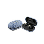 Guess Écouteurs Sans Fil Bluetooth 5.3 ENC Série 4G Tactiles avec Étui de Chargement Bleu