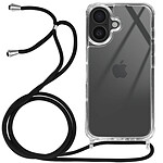 Avizar Coque pour iPhone 16 Plus Silicone Antichoc avec Cordon Tressé