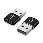 Avizar Lot de 3 Adaptateurs USB Type-C vers USB 3.0 Plug and Play Compacts Noir