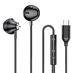 Bolaris Écouteurs Semi Intra-Auriculaires USB-C avec Télécommande Modèle Jupiter Noir