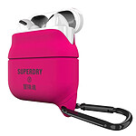 Superdry Coque pour Airpods Pro Anti-choc en Silicone Rose