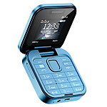 Avizar Téléphone Portable Pliable avec Double SIM Radio FM Batterie 1000mAh Bleu