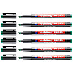 EDDING Feutre Permanent 143B Vert Pointe Biseau 1-3 mm x 6