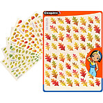 CLÉOPÂTRE Gommettes Autocollantes feuilles d'arbres – 2 couleurs – 8 feuilles (476 stickers)