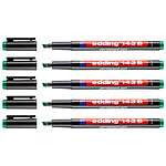 EDDING Feutre Permanent 143B Vert Pointe Biseau 1-3 mm x 5