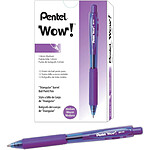 PENTEL stylo à bille rétractable WOW BK440 Pointe 1 mm Tracé 0,5 Violet x 12