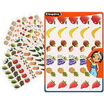 CLÉOPÂTRE 180 Gommettes légumes sur 12 planches A5 Repositionnables et Détourées