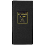 EXACOMPTA Agenda de bureau Agenda banquier long 2 volumes 340x160 mm Noir