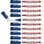 EDDING Marqueur Permanent 404 Bleu Pointe Extra Fine 0,75 mm x 10