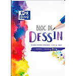 OXFORD Bloc Dessin Polypro A4 210X297 mm 100 Pages Perforé 4 Trous 90g Uni