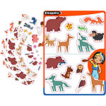 CLÉOPÂTRE 480 Gommettes animaux ferme/forêt/montagne repositionnables et détourées.