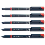 SCHNEIDER Roller à encre Topball 811 05 rouge x 5 SCHNEIDER Roller à encre Topball 811 05 rouge x 5