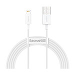 Baseus Câble de Charge et Transfert USB-Lightning Rapide 2,4A 2m Rapide Blanc