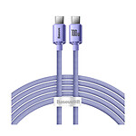 Baseus Câble USB-C vers USB-C 100W Série Crystal Shine Charge et Synchronisation 2m Lavande