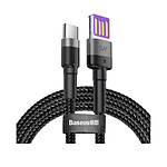 Baseus Câble de Charge et Transfert USB-USB-C Double Face 5A 1m Noir