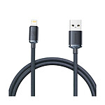 Baseus Câble Lightning vers USB 20W Modèle Crystal Shine Charge et Synchronisation 1,2m Noir