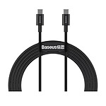 Baseus Câble de Charge et Transfert USB-C-USB-C 100W 2m Noir
