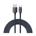 Baseus Câble USB-C vers USB-A 100W Série Crystal Shine Charge et Synchronisation 2m Noir