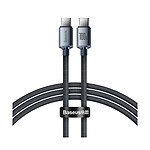 Baseus Câble USB-C vers USB-C 100W Série Crystal Shine Charge et Synchronisation 1,2m Noir