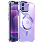Avizar Coque MagSafe pour iPhone 12 Pro et 12 Dos Cristal Color Violet