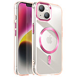 Avizar Coque MagSafe pour iPhone 15 Plus et 14 Plus Dos Cristal Color