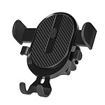 Vennus Support Smartphone Rotatif 360° Grille d'Aération Noir