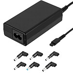 Akyga Chargeur pour PC Portable 65W 6 Embouts interchangeables Noir