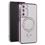 Avizar Coque Diamant pour Samsung Galaxy A16 MagSafe Contour Strass