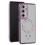 Avizar Coque Diamant pour Samsung Galaxy S24 FE MagSafe Contour Strass
