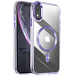 Avizar Coque MagSafe pour iPhone XR Dos Cristal Color Violet