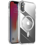 Avizar Coque MagSafe pour iPhone XS et X Dos Cristal Color Argent