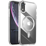 Avizar Coque MagSafe pour iPhone XR Dos Cristal Color Argent