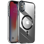 Avizar Coque MagSafe pour iPhone XS et X Dos Cristal Color Noir