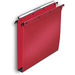ELBA Lot de 10 Dossiers Suspendus en Polypro Opaque pour Tiroir Fond 30mm Rouge