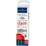 FABER-CASTELL Etui de 4 Feutres PITT artist pen 'Love Letters'