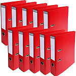 EXACOMPTA Classeur à levier PVC A4 D70mm Premium Rouge x 10 EXACOMPTA Classeur à levier PVC A4 D70mm Premium Rouge x 10