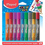 MAPED blister de 9 tubes de colle pailletée COLOR'PEPS, 9 x 10,5 ml