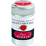 HERBIN Boîte de 6 cartouches d'encre standard Rouge caroubier x 6