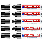 EDDING Marqueur Permanent 800 Pointe Large noir 4-12 mm x 5 EDDING Marqueur Permanent 800 Pointe Large noir 4-12 mm x 5