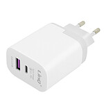 LinQ Chargeur Secteur USB et USB-C Quick Charge 3.0 Power Delivery 18W Blanc